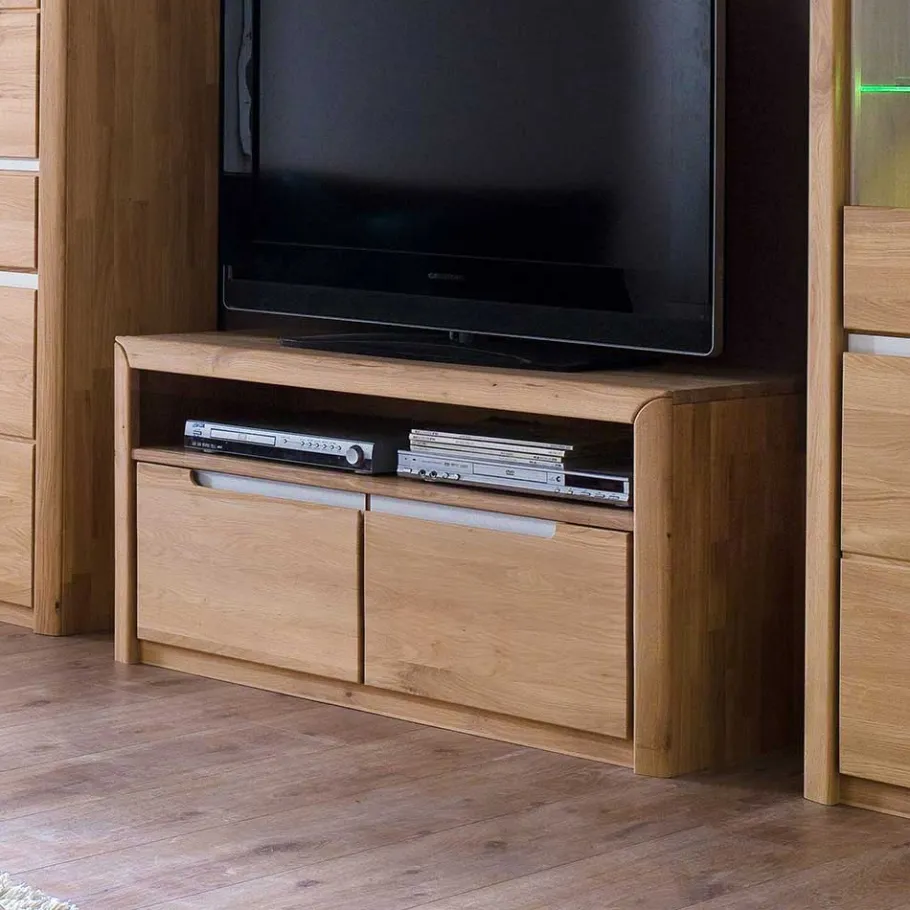 Schrankwand Croconia aus Wildeiche massiv (dreiteilig) Wohnwände