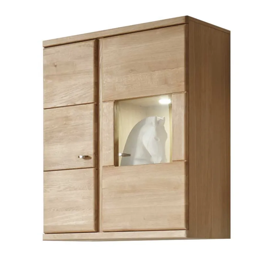 Online Schrankwand Smonia aus Wildeiche Bianco (vierteilig) Wohnwände