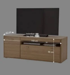 Online Schrankwand Vernella in Eiche Bianco (vierteilig) Wohnwände