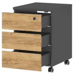 Outlet Schreibtisch & Rollcontainer 158x79 cm - Contrage (zweiteilig) Tische
