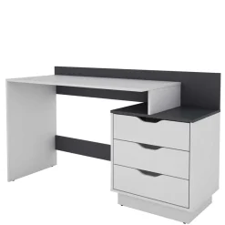 Online Schreibtisch mit drei Schubladen und Aufsatz - Dotagon Tische