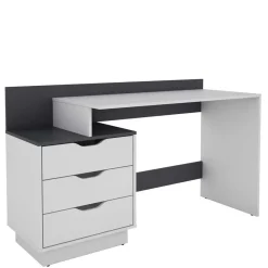 Online Schreibtisch mit drei Schubladen und Aufsatz - Dotagon Tische
