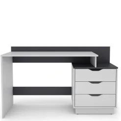 Online Schreibtisch mit drei Schubladen und Aufsatz - Dotagon Tische