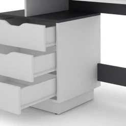 Online Schreibtisch mit drei Schubladen und Aufsatz - Dotagon Tische