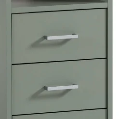 Schreibtisch mit Schubladen in Graugrün - Fegura Tische