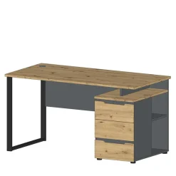 Sale Schreibtisch mit Schubladen zweifarbig - Kuetra Tische