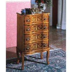 Schubladen Kommode mit Bodenfreiheit Agosto in Nussbaum Kommoden