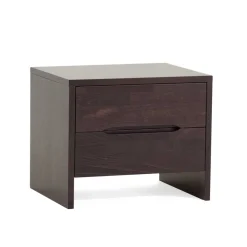 Schubladen Nachtkonsole in Wengefarben Tazina aus Buche massiv Kommoden