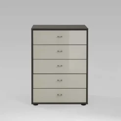 Outlet Schubladenschränkchen Jaharas in Magnolie und Braun Kommoden