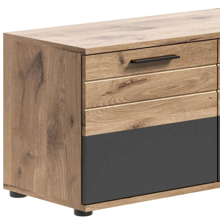 Sale Schuhbank in Wildeiche & Grau 90 cm - Catamaron Sitzbank