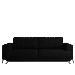 Schwarze Bettcouch mit zwei Sitzplätzen - Vaney Sofas
