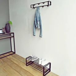 Clearance Schwarze Garderoben Kombi aus Stahl - Satroni (zweiteilig) Garderoben