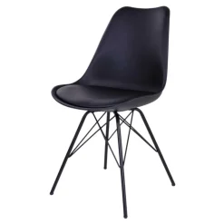 Sale Schwarze Küchenstühle mit Schalensitz - Verbandro (2er Set) Stühle