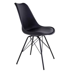 Sale Schwarze Küchenstühle mit Schalensitz - Verbandro (2er Set) Stühle