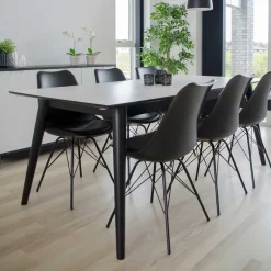 Sale Schwarze Küchenstühle mit Schalensitz - Verbandro (2er Set) Stühle