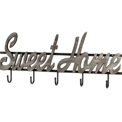 Clearance Schwarze Wandgarderobe mit Schriftzug - Geniale Garderoben