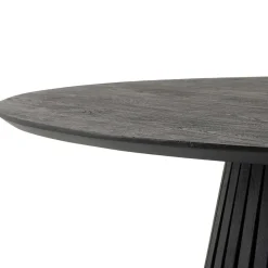 Online Schwarzer Design Säulentisch mit Schweizer Kante - Vamaica Tische