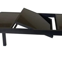 Schwarzer Gartentisch aus Aluminium & Glas - Chiano Tische