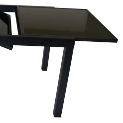 Schwarzer Gartentisch aus Aluminium & Glas - Chiano Tische