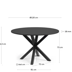 Schwarzer Küchentisch in modernem Design - Aknita Tische