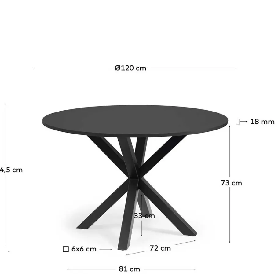 Schwarzer Küchentisch in modernem Design - Aknita Tische
