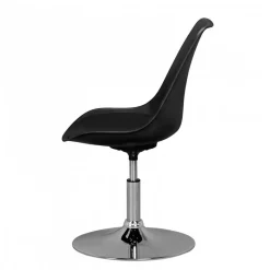 Schwarzer Schalenstuhl drehbar & höhenverstellbar - Alberton Stühle