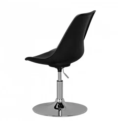 Schwarzer Schalenstuhl drehbar & höhenverstellbar - Alberton Stühle