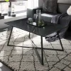 Schwarzer Wohnzimmer Sofatisch mit Marmorplatte - Anyala Tische