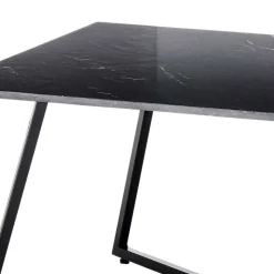 Schwarzer Wohnzimmer Sofatisch mit Marmorplatte - Anyala Tische