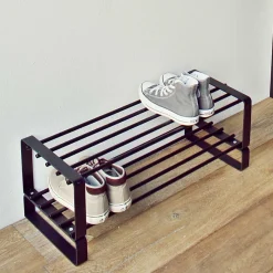 Schwarzes Schuh-Regal aus Stahl - Satroni Regale