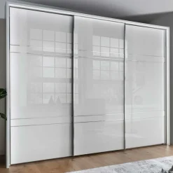 Outlet Schwebetüren Kleiderschrank mit Glas Front - Ekino Kleiderschränke