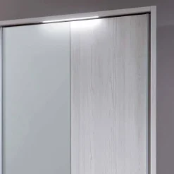 Sale Schwebetüren Kleiderschrank Arneta in Weiß Lärche Dekor Kleiderschränke