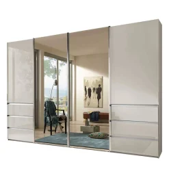 Outlet Schwebetürenschrank in Champagner - Grover Kleiderschränke|Schränke