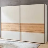 Sale Schwebetürenschrank in Eiche Bianco & Beige - Kezmina Kleiderschränke