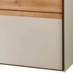 Sale Schwebetürenschrank in Eiche Bianco & Beige - Kezmina Kleiderschränke