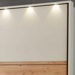 Sale Schwebetürenschrank in Eiche Bianco & Beige - Kezmina Kleiderschränke