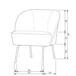 Sessel aus Samt in Graugrün - Ilussiana Sessel
