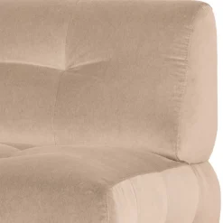 Sessel ohne Armlehnen in Creme Samt - Yorano Sessel