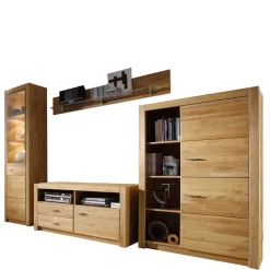 Outlet Set Design Wohnwand aus Asteiche - Landuva (vierteilig) Wohnwände