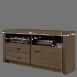 Outlet Set Design Wohnwand aus Asteiche - Landuva (vierteilig) Wohnwände