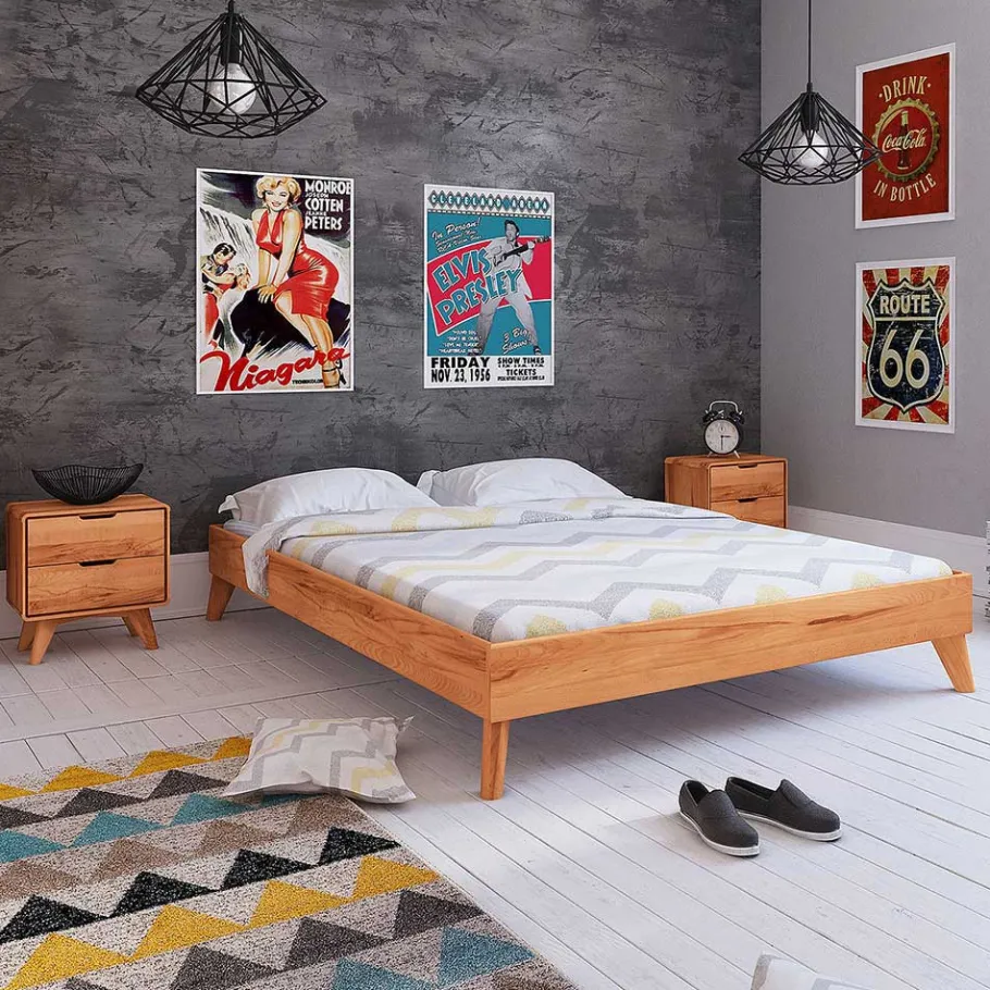 Set Doppelbett & Nachtkommoden - Junola I (dreiteilig) Betten