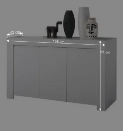 Discount Set TV Lowboard & Regal & Sideboard - Mikes (dreiteilig) Wohnwände