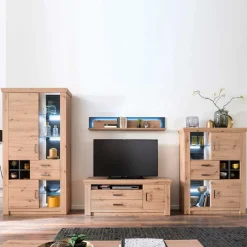 Clearance Set Wohnmöbel in Dekor Eiche - Wykina (vierteilig) Wohnwände