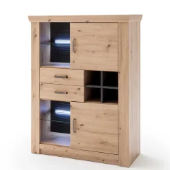 Clearance Set Wohnmöbel in Dekor Eiche - Wykina (vierteilig) Wohnwände