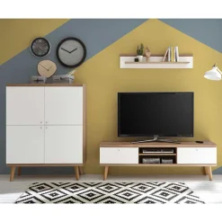 Sale Set Wohnraum Kombi mit TV Board - Cablos (dreiteilig) Wohnwände