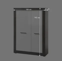 Sale Set Wohnzimmer Anbauwand zweifarbig - Istensa (vierteilig) Wohnwände