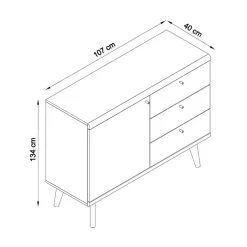 Clearance Set Wohnzimmer Schränke & Regal - Cablos (vierteilig) Wohnwände