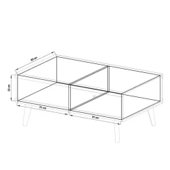 Sale Set Wohnzimmermöbel im Skandi Design - Cablos II (fünfteilig) Wohnwände