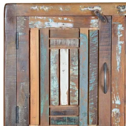 Sale Shabby Chic Vitrinenschrank aus Recyclingholz - Tunar Highboards|Vitrinen