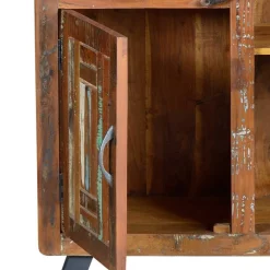 Sale Shabby Chic Vitrinenschrank aus Recyclingholz - Tunar Highboards|Vitrinen